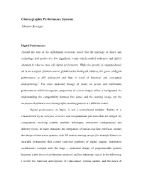 Choreographic Performance Systems