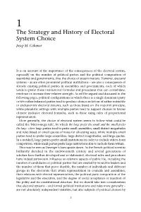 Handbook of Electoral System Choice