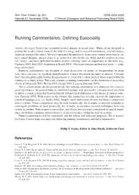 Running Commentaries: Defining Eusociality