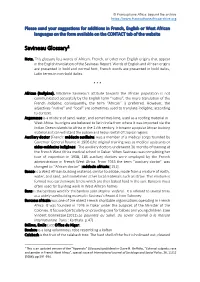 Savineau Glossary1