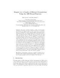 Simpira V2: a Family of Efficient Permutations Using the AES Round