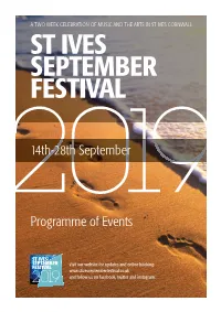 201914Th-28Th September Programme of Events