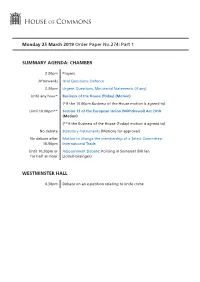 Amendments Selected by the Speaker Which May Then Be Moved; the Questions May Be Put After the Moment of Interruption; and Standing Order No