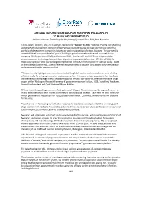 ASTELLAS to FORM STRATEGIC PARTNERSHIP with CLEARPATH to BUILD VACCINE PORTFOLIO In‐License Vaccine Technology for Respiratory Syncytial Virus (RSV) from Mymetics