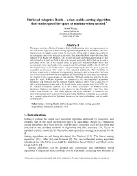 Buffered Adaptive Radix – a Fast, Stable Sorting Algorithm That Trades