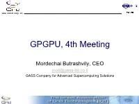 GPGPU, 4Th Meeting