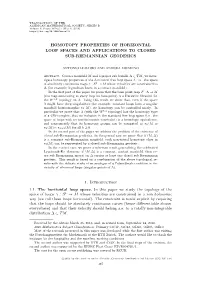 Homotopy Properties of Horizontal Loop Spaces and Applications to Closed Sub-Riemannian Geodesics