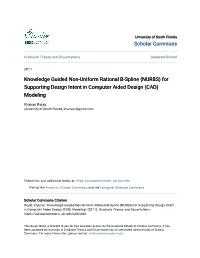 Knowledge Guided Non-Uniform Rational B-Spline (NURBS) for Supporting Design Intent in Computer Aided Design (CAD) Modeling