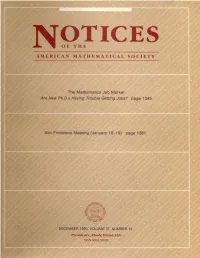Mathematical Sciences Meetings and Conferences Section