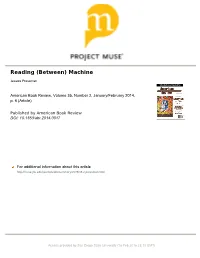 Reading (Between) Machine Jessica Pressman Register: the Playstation Wonderbook Version of Harry Potter, Wonderbook: Book of Spells (2012)