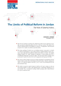 The Limits of Political Reform in Jordan the Role of External Actors