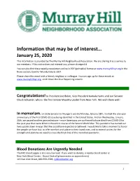 04 Information That May Be of Interest January 25, 2021