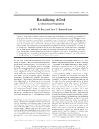 Racializing Affect a Theoretical Proposition