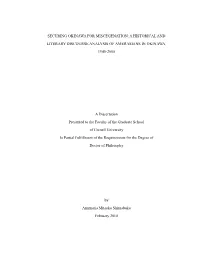 Securing Okinawa for Miscegenation: a Historical and Literary Discourse Analysis of Amerasians in Okinawa, 1945-2000