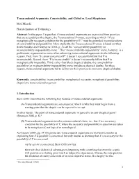 Transcendental Arguments, Conceivability, and Global Vs