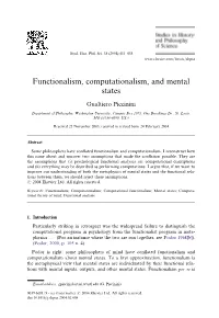 Functionalism, Computationalism, and Mental States