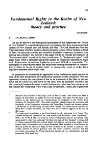 Fundamental Rights in the Realm of New Zealand: Theory and Practice