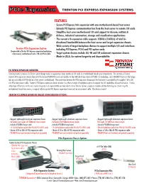 Pcie Expansion TRENTON PCI EXPRESS EXPANSION SYSTEMS