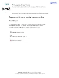 Representation and Mental Representation