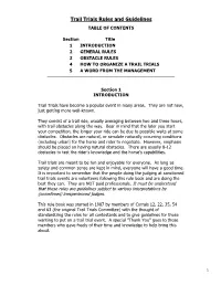 Trail Trials Rules and Guidelines