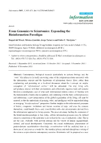 From Genomics to Scientomics: Expanding the Bioinformation Paradigm