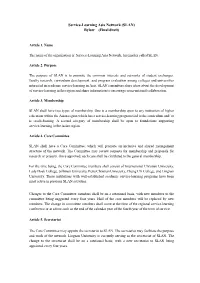 Service-Learning Asia Network (SLAN) Bylaw (Final Draft)