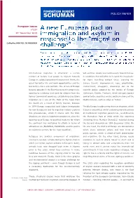 A New European Pact on Immigration and Asylum in Response to the “Migration Challenge”