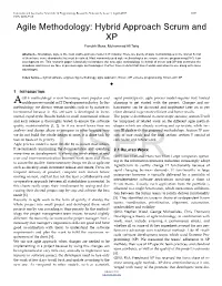 Agile Methodology: Hybrid Approach Scrum and XP Farrukh Musa, Muhammad Ali Tariq