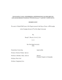 Diagnostic Tools and Remedial Methods for Collinearity in Linear Regression Models with Spatially Varying Coefficients