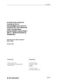 Ex Post Evaluation of Cohesion Policy