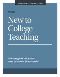 New to College Teaching Starter
