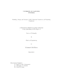 UNIVERSITY of CALIFORNIA RIVERSIDE Modeling, Design, And