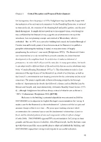 92 Chapter 3 Critical Reception and Proposed Redevelopment on His Departure from the Project in 1970, Hodgkinson Was Less Than