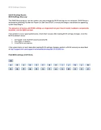 BIOS Glossary
