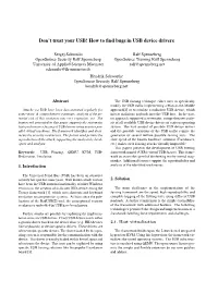How to Find Bugs in USB Device Drivers