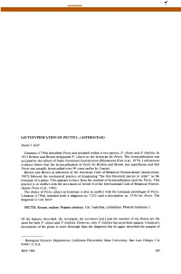 Lectotypification of Pectis L. (Asteraceae)