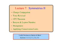 Lecture 7: Symmetries II