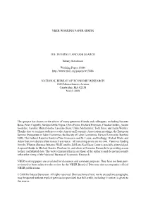 Nber Working Paper Series the Internet and Job