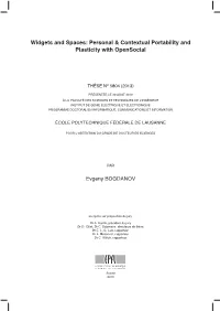 Personal & Contextual Portability and Plasticity with Opensocial