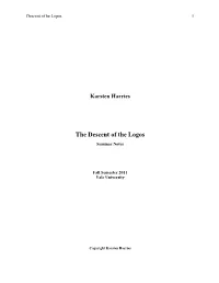 Descent of the Logos Seminar Notes