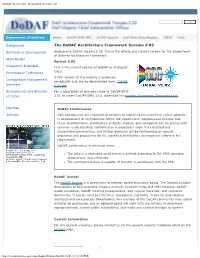 Dodaf Architecture Framework Version 2.02