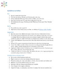Guidelines to Follow
