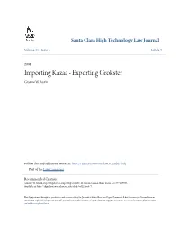 Importing Kazaa - Exporting Grokster Graeme W