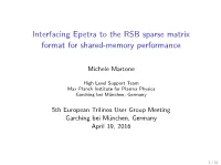 Interfacing Epetra to the RSB Sparse Matrix Format for Shared-Memory Performance