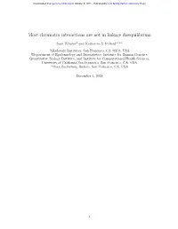 Most Chromatin Interactions Are Not in Linkage Disequilibrium