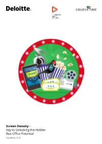 Screen Density – Key to Unlocking the Hidden Box Office Potential December 2018