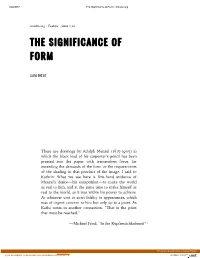 The Significance of Form | Nonsite.Org