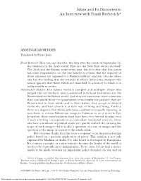 Islam and Its Discontents: an Interview with Frank Berberich*