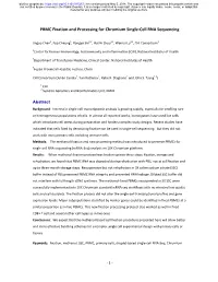 PBMC Fixation and Processing for Chromium Single-Cell RNA Sequencing