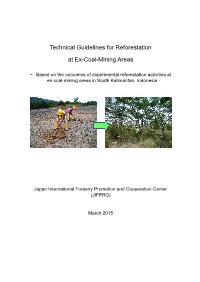 Technical Guidelines for Reforestation at Ex-Coal-Mining Areas